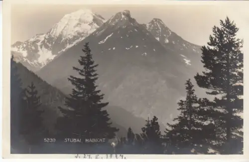 AK Stubai, Habicht, 1927, A. Stockhammer, Postkarte, ungelaufen, gebraucht, gut