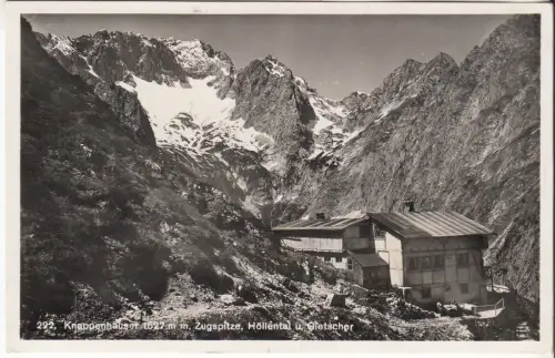 AK Knappenhäuser, Zugspitze, Höllental und Gletscher, ca. 1934, Paul Seichler