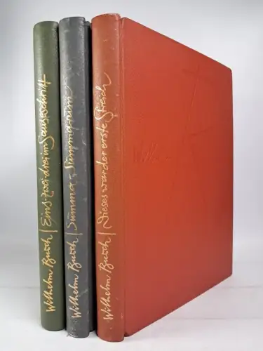 3 Bücher Wilhelm Busch: Dieses war der erste Streich, Eins-zwei-drei..., Summa..