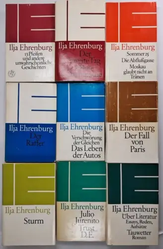 Buch: Ilja Ehrenburg -Werke in Einzelbänden, 9 Bände, Verlag Volk und Welt