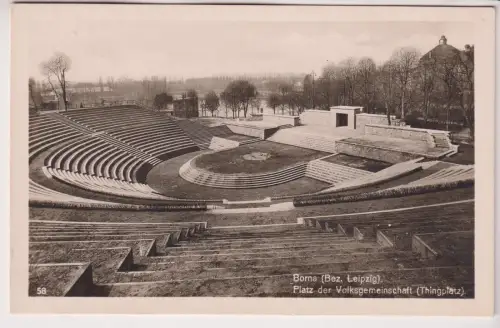 AK Borna (Bez. Leipzig) - Platz der Volksgemeinschaft (Thingplatz), Trinks & Co.