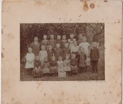 Fotografie: Gruppenbild Klassenfoto Holbach 1919, E. Reichardt, Nordhausen