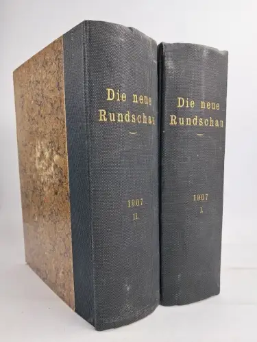 Buch: Die neue Rundschau 1907 Band 1+2, XVIII. Jahrgang d. freien Bühne, Fischer