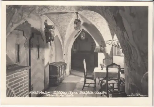 AK Hotel Anker-Güldene Ganz, Saalfeld/Saale Altdeutsche Diele, Photo Kohl-Otte