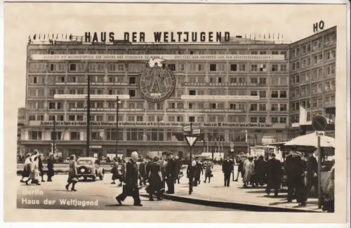 AK Haus der Weltjugend, ca. 1951, Photochemie, ungelaufen, gebraucht, gut
