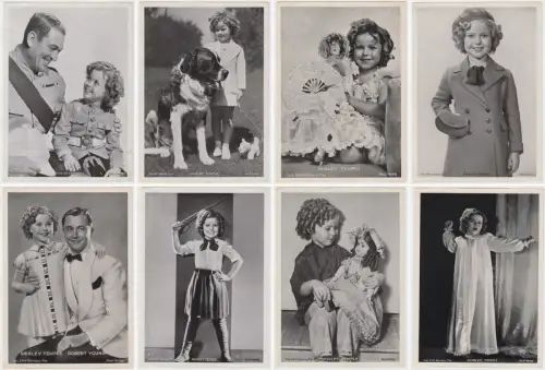 8 Autogrammkarten Shirtley Temple - ohne Autogramm!, gebraucht, gut