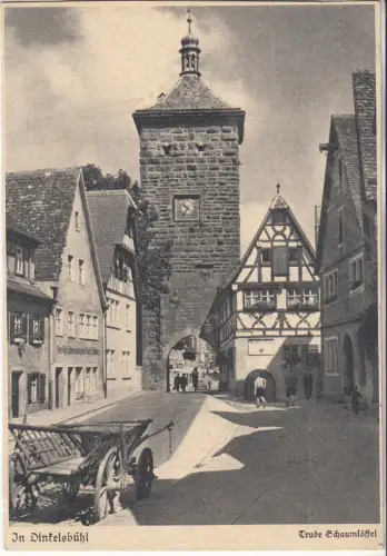 AK In Dinkelsbühl, ca. 1941, Trude Schaumlöffel, Rothenburg ob der Tauber