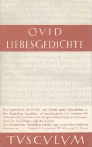 Buch: Liebesgedichte, Amores, Ovidius Naso, Publius, 1962, Ernst Heimeran Verlag