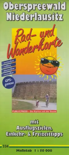Landkarte: Oberspreewald / Niederlausitz: Rad- und Wanderkarte 1:50000