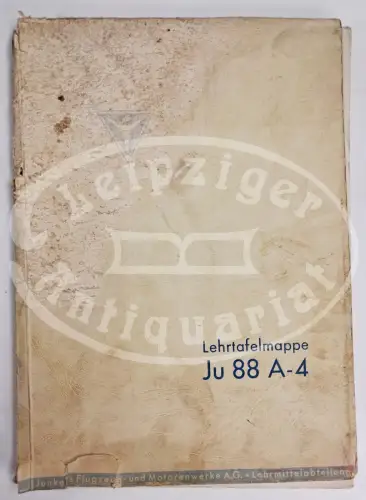 Buch: Lehrtafelmappe Ju 88 A-4, Junkers Flugzeug- und Motorenwerke, Dessau, 1940