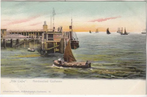 AK Alte Liebe Nordseebad Cuxhaven, ca. 1910, Albert Angelbeck, ungelaufen, gut