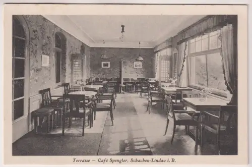 AK Terasse - Cafe Spengler, Schachen-Lindau i. B., Heinrich Höck, Postkarte