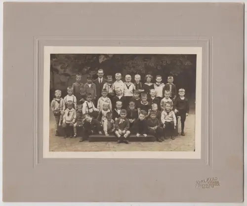 Fotografie: Gruppenbild Klassenfoto Leipzig, Karl Keil, Rabet 13, um 1900