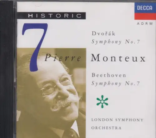 CD: Dvorak, Beethoven, Symphony  No. 7, 1992, Pierre Monteux, Decca, Klassik