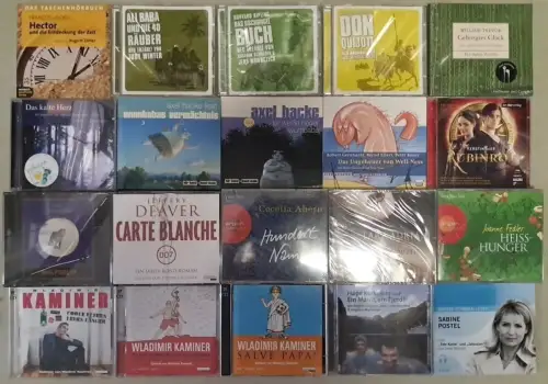 20 Hörbücher im Audio-CD-Format: Wladimir Kaminer, Axel Hacke, Jack London ...