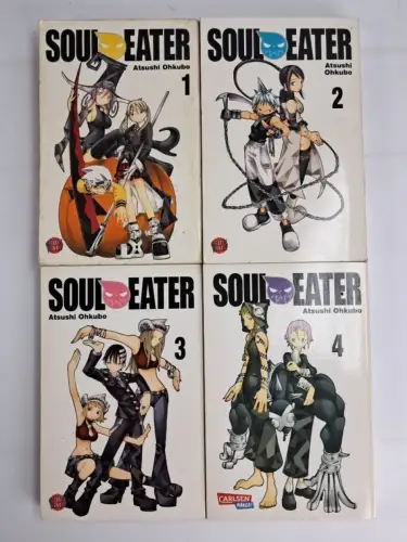 4 Mangas: Soul Eater Nr. 1-4. Ohkubo, Atsushi, Carlsen, gebraucht, gut, Action