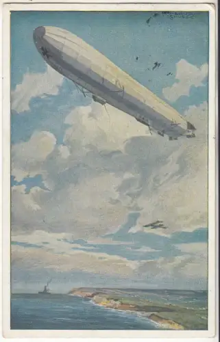 AK Zeppelin. Deutscher Luftflotten-Verein. Hans Rudolf Schulze, ca. 1919
