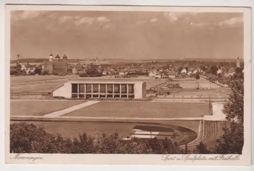 AK Memmingen - Sport- und Spielplatz mit Festhalle, Postkarte, gebraucht, gut