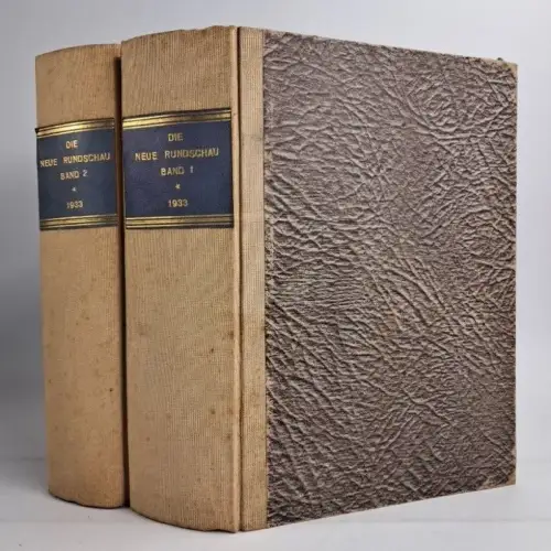 Buch: Die neue Rundschau 1933 Band 1+2, XLIV. Jahrgang der freien Bühne, Fischer
