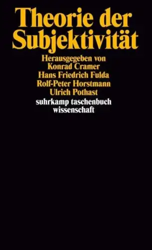 Buch: Theorie der Subjektivität, Cramer, Konrad, 1990, Suhrkamp, gebraucht, gut