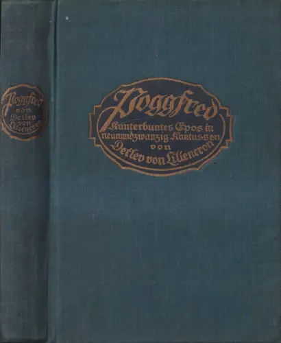 Buch: Poggfred. Detlev von Liliencron, 1921, Schuster & Loeffler Verlag