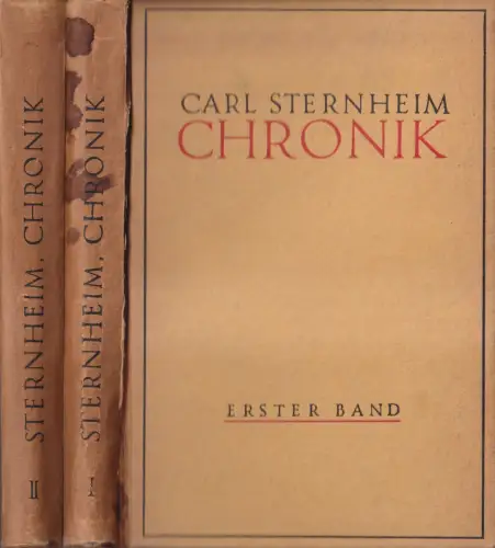 Buch: Chronik von des zwanzigsten Jahrhunderts Beginn 1+2, Carl Sternheim, 1918