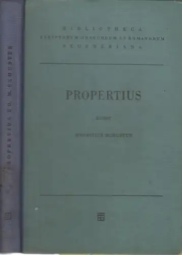 Buch: Sex. Propertii. Elegiarum Libri IV, Properz. 1954, B. G. Teubner