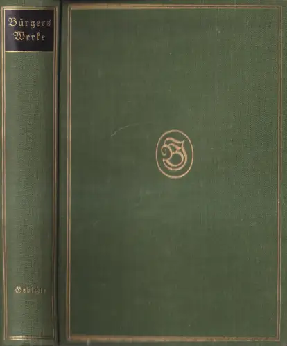 Buch: Bürgers Gedichte. Arnold E. Berger, Bibliographisches Institut, Fraktur