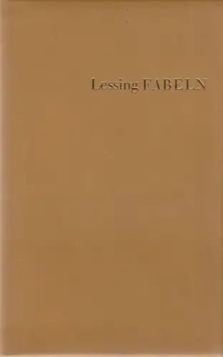 Buch: Der Rangstreit der Tiere. Fabeln, Lessing, Gotthold Ephraim. 1980