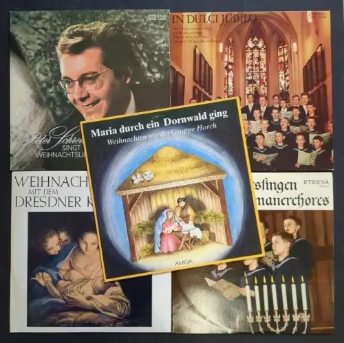 5 verschiedene Schallplatten Weihnachten 12" LP, Vinyl, Schallplatten, Thomaner
