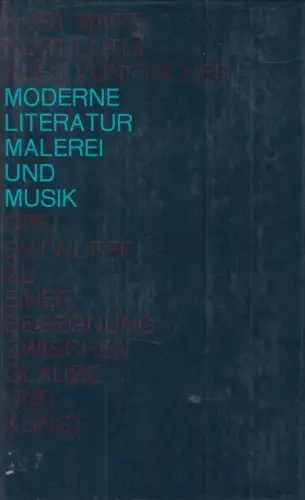 Buch: Moderne Literatur, Malerei und Musik, Marti, Kurt, 1963, Flamberg Verlag