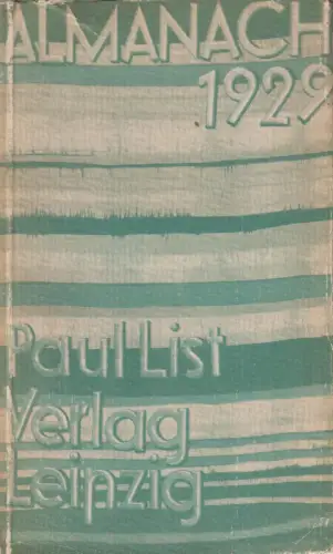 Buch: Almanach des Paul List Verlages, List, E. W. (Hg.), 1929, Paul List Verlag