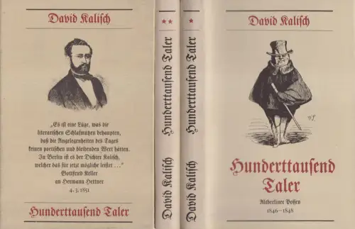 Buch: Hunderttausend Taler, Kalisch, David. 2 Bände, 1988, Henschelverlag