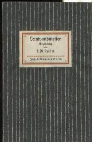 Insel-Bücherei 36, Leinwandmesser, Tolstoi, Leo N. 1948, Insel-Verlag 5633