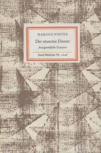 Insel-Bücherei 1048, Der stumme Diener, Pinter, Harold. 1981, Insel Verlag