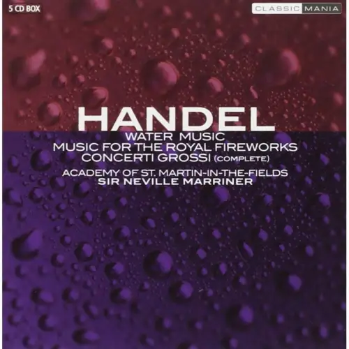 CD-Box: Händel, Handel - Water Music, Sir Neville Marriner, 1993, 5 CDs