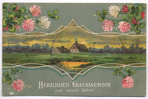 AK Herzlichen Glückwunsch zum neuen Jahre. Postkarte, gebraucht, gut