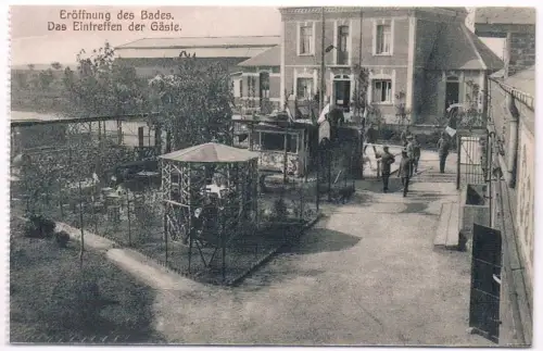 AK Eröffnung des Bades. Das Eintreffen der Gäste. Postkarte, gebraucht, gut