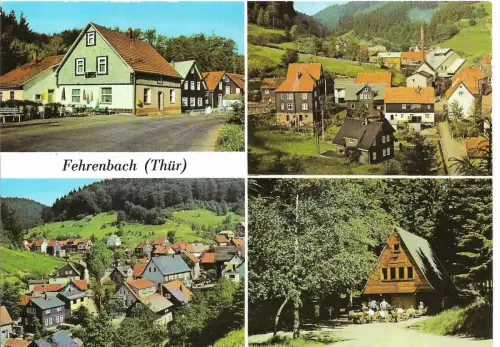 AK Fehrenbach. HO Gaststätte Rasthof. Teilansichten. Waldbaude Werraquelle. gut
