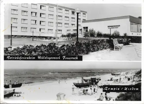 AK Betriebsferienheim Wällagerwerk Fraureuth. Zempin Usedom. ca. 1982, gebraucht