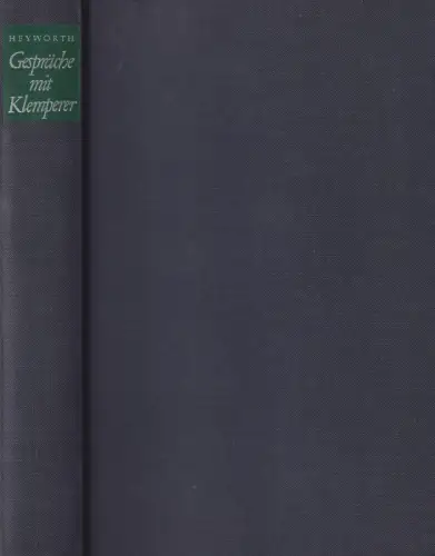 Buch: Gespräche mit Klemperer, Heyworth, Peter / Klemperer, Otto. 1974, Fischer