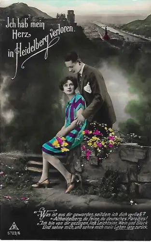 AK Ich hab mein Herz in Heidelberg verloren. ca. 1930, Film, Postkarte, g 309184