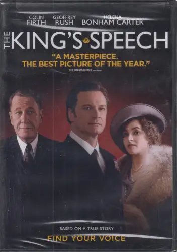 DVD: The King's Speech, 2011, Colin Firth, Helena Bonham Carter, Geoffrey Rush
