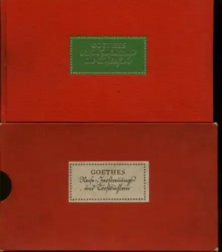 Buch: Goethes Reise-, Zerstreuungs- und Trostbüchlein, Wahl, Hans. Ca. 1975