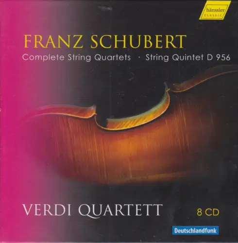 CD-Box: Verdi Quartett, Franz Schubert. Complete String Quartets, 8 CDs, 2017