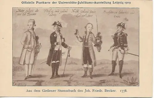 AK Offizielle Postkarte der Universitäts-Jubiläums-Ausstellung, gebraucht, gut