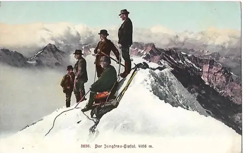 AK Der Jungfrau Gipfel ca. 1917, gebraucht, gut