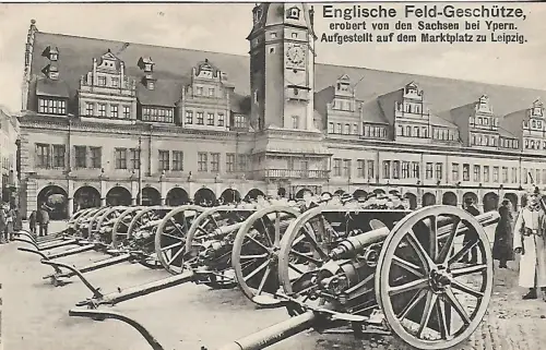 AK Englische Feld-Geschütze, erobert von den Sachsen ca. 1913, gebraucht, gut