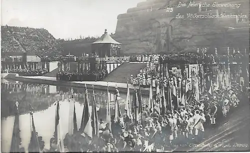 AK Die feierliche Einweihung des Völkerschlachtdenkmales, gebraucht, gut