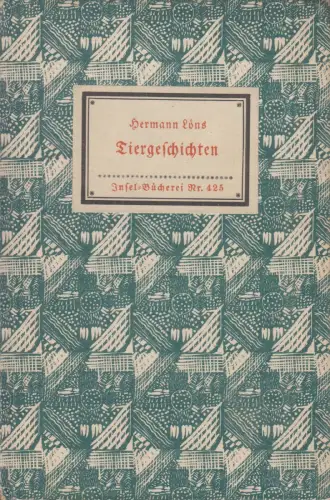 Insel-Bücherei 425, Tiergeschichten, Löns, Hermann, Insel-Verlag